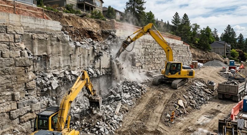 Concrete Wall Demolition in Sacramento, CA