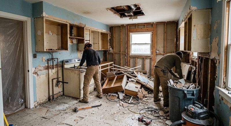 Kitchen Wall Demolition in Frederick, MD
