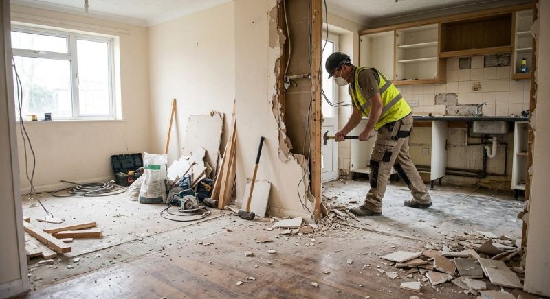 Kitchen Wall Demolition in Bergen County, NJ