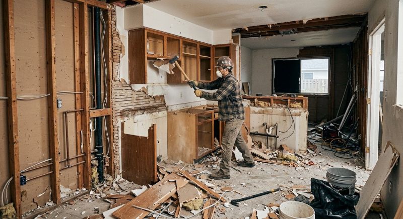 Kitchen Wall Demolition in Bergen County, NJ