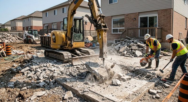 Patio Slab Demolition in Bergen County, NJ