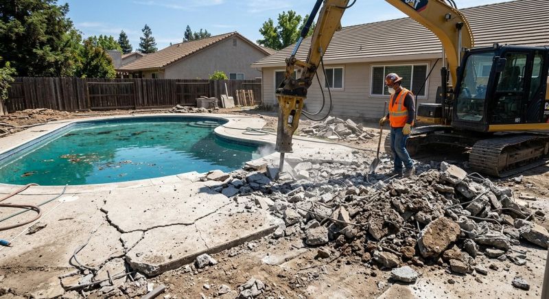 Pool Deck Demolition in Sacramento, CA