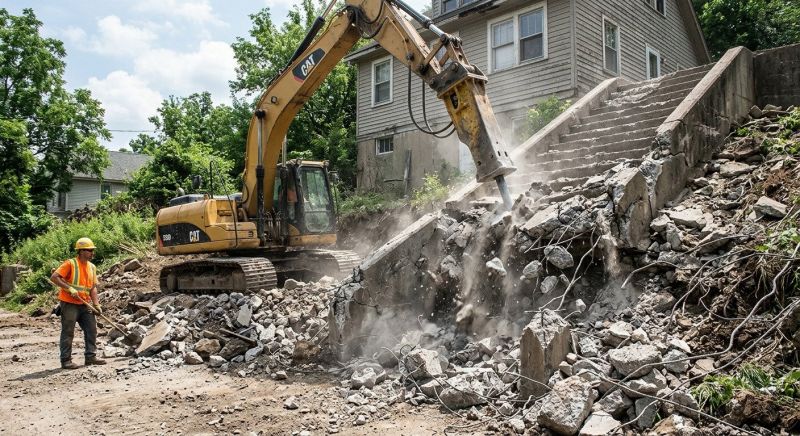 Stone Demolition in Bergen County, NJ