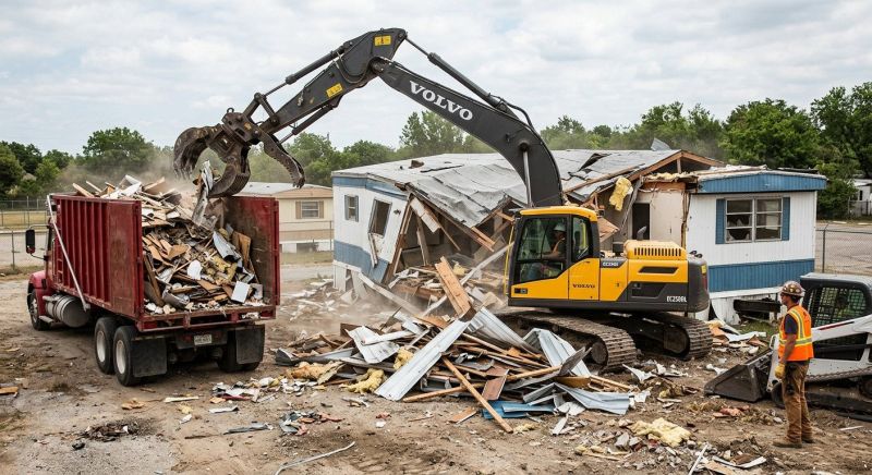 Trailer Home Demolition in Katy, TX
